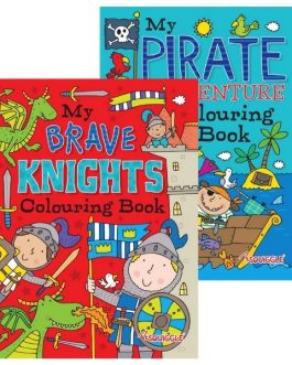 Pirates & Knights Colouring Books