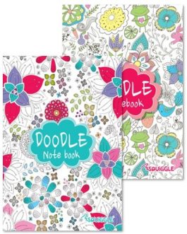 A5 Lined Doodle Notebook 2 Asst