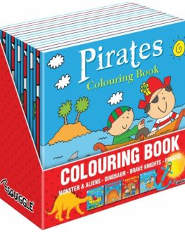 Boys Colouring Books, Pack of 4 Books 21x21cm