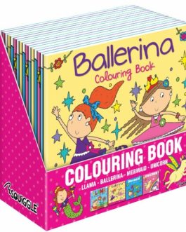 Girls Colouring Books, Pack of 4 Books 21x21cm