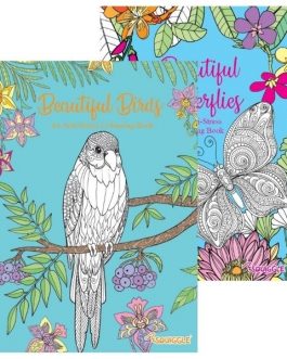 Beautiful Butterflies & Birds Anti-Stress Colouring Book