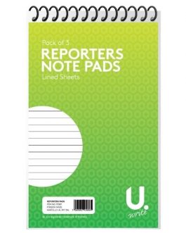 Reporters Note Pad 5″x8″, 3pk Asst 2