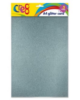 A4 Glitter Card, 5 sheets