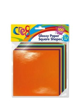 Glossy Paper Square Shapes, 100 sheets