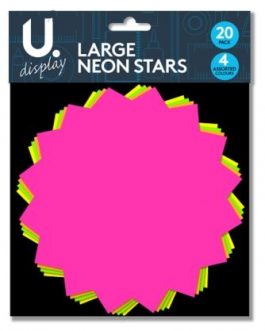 Neon Stars, Large 20pk