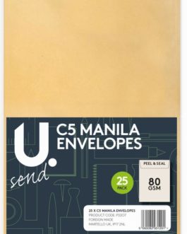 25 C5 Manila Envelopes