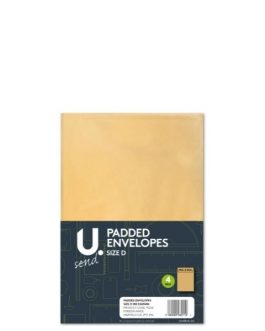 Size D Padded Envelopes, 180x265mm, 4pk