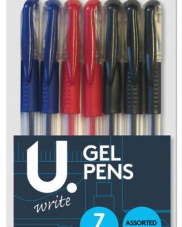 Gel Pens, 7pk Assorted