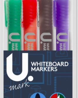 Whiteboard Markers, 4pk Assorted