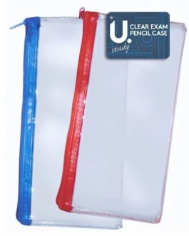 Clear Exam Pencil Case, 8″