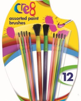 Assorted Paint Brushes, 12pk