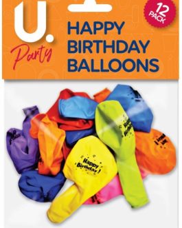 Happy Birthday Balloons, 12pk