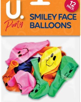 Smiley Balloons, 12pk