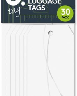 Luggage Tags, 30pk White