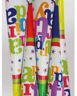 Happy Birthday Party Horns, 8pk