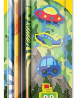 Boys Pencil & Eraser Top Set, 8pk