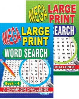 A4 Word Search Mega Large Print Puzzles Books Lots of PUZZLES with SOLUTIONS